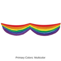 6 Pack Bulk Rainbow Fabric Party Bunting