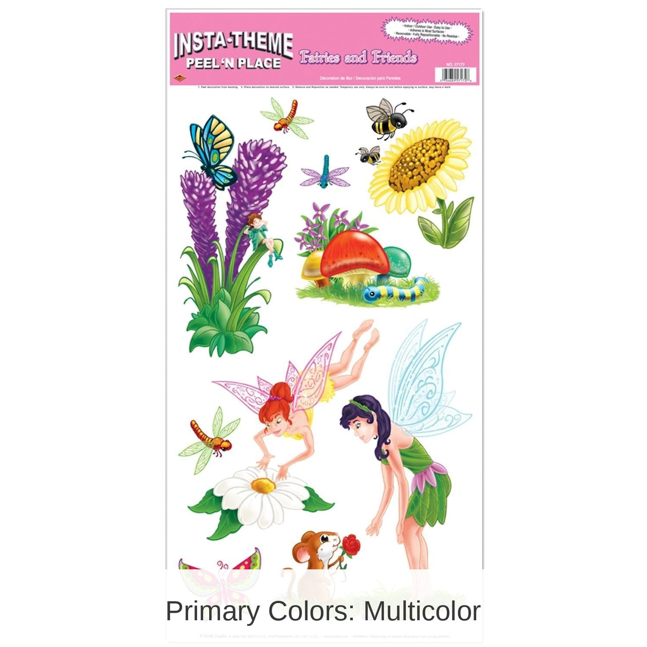 108 Pack Bulk Fairies/Friends Party Peel 'N Place Clings