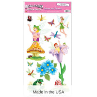 144 Piece Bulk Fairies/Flowers Peel 'N Place Clings Party Decor