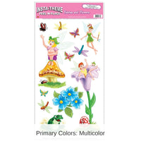 144 Piece Bulk Fairies/Flowers Peel 'N Place Clings Party Decor