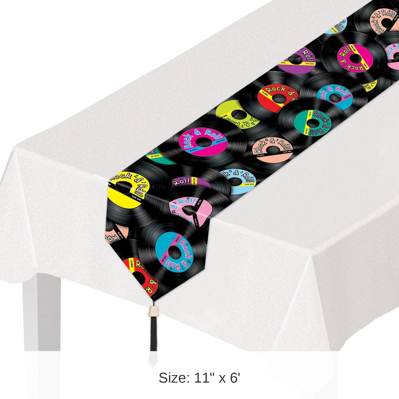 12 Pack Bulk Printed Rock/Roll Paper Party Table Runner