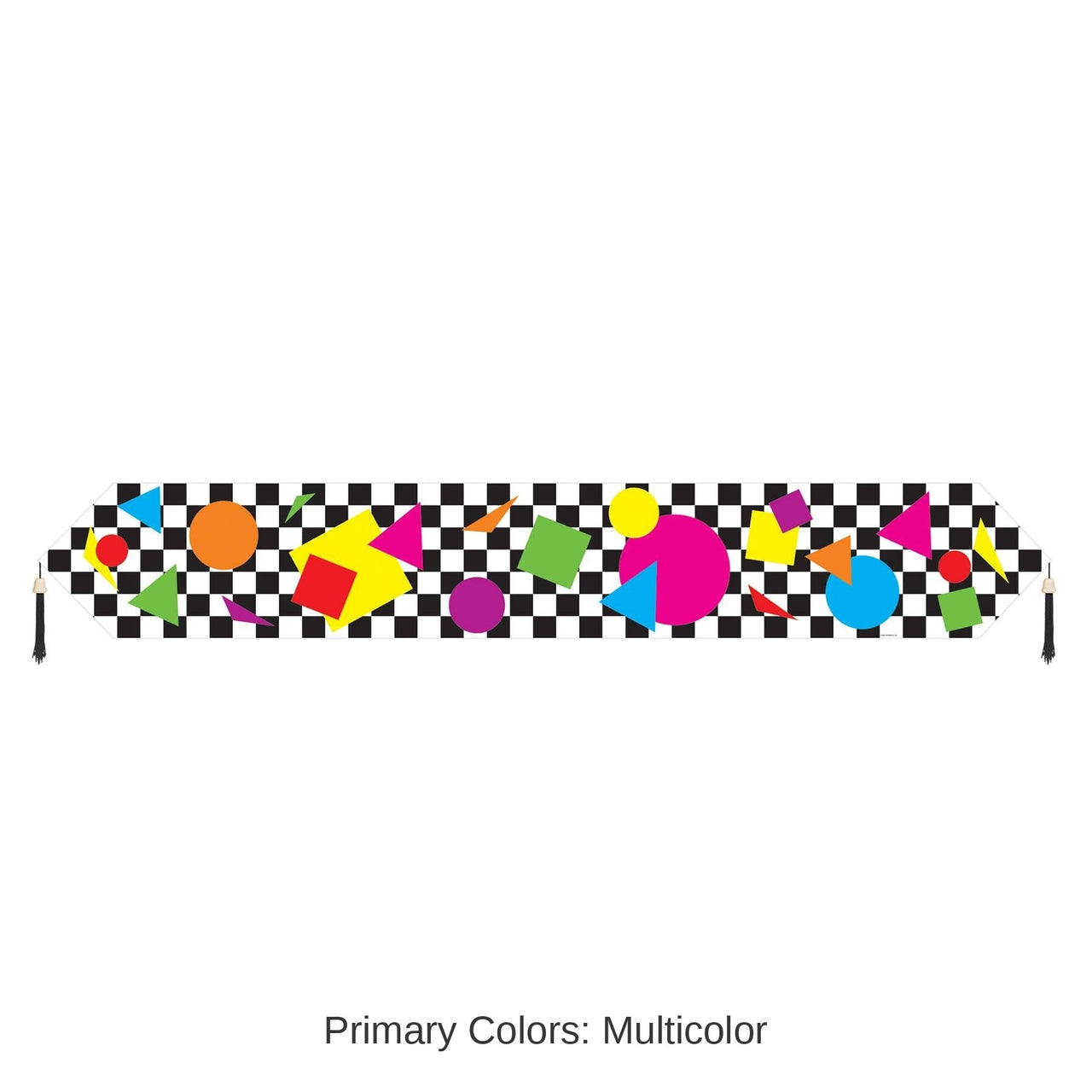 12 Pack Bulk Printed Party Shapes Paper Party Table Runner