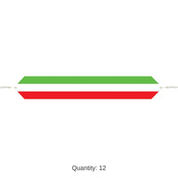 12 Pack Bulk Fiesta Printed Red - White/Green Paper Table Runner