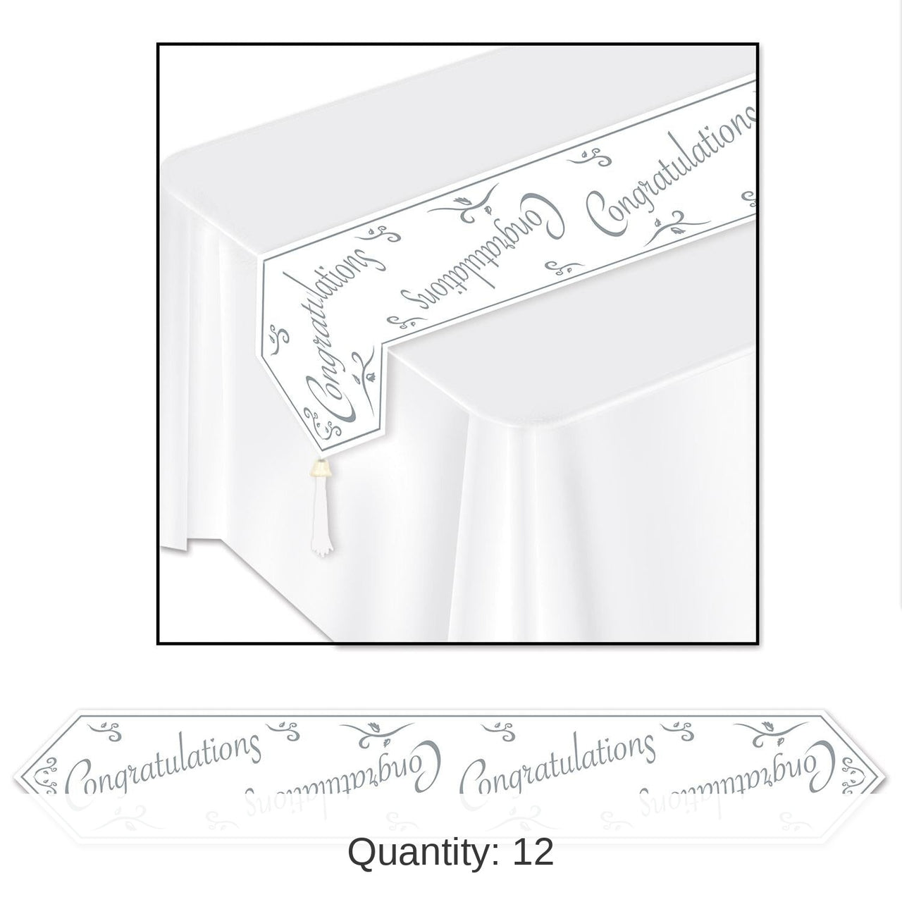 12 Pack Bulk Printed Congratulations Paper Table Runner