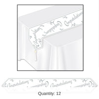 12 Pack Bulk Printed Congratulations Paper Table Runner