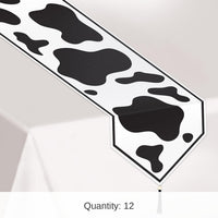 12 Pack Bulk Printed Cow Print Paper Party Table Runner