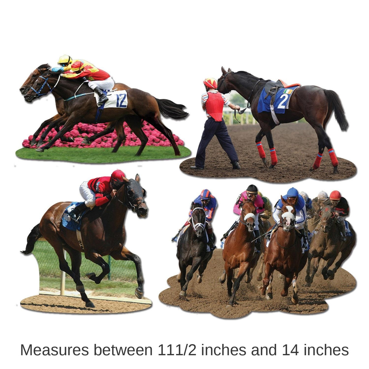 48 Pack Bulk Horse Racing Party Cutouts