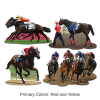 48 Pack Bulk Horse Racing Party Cutouts