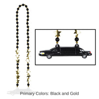 12 Pack Bulk Party Bead Necklaces with Limo Medallion