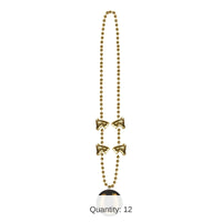 12 Pack Bulk Party Bead Necklaces with Horseshoe Medallion