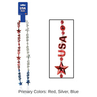 12 Pack Bulk USA Party Bead Necklaces