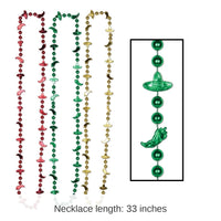 72 Pack Bulk Fiesta Bead Necklaces - Asst colors