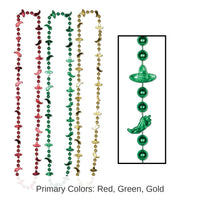 72 Pack Bulk Fiesta Bead Necklaces - Asst colors