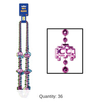 36 Pack Bulk 80's Party Bead Necklaces