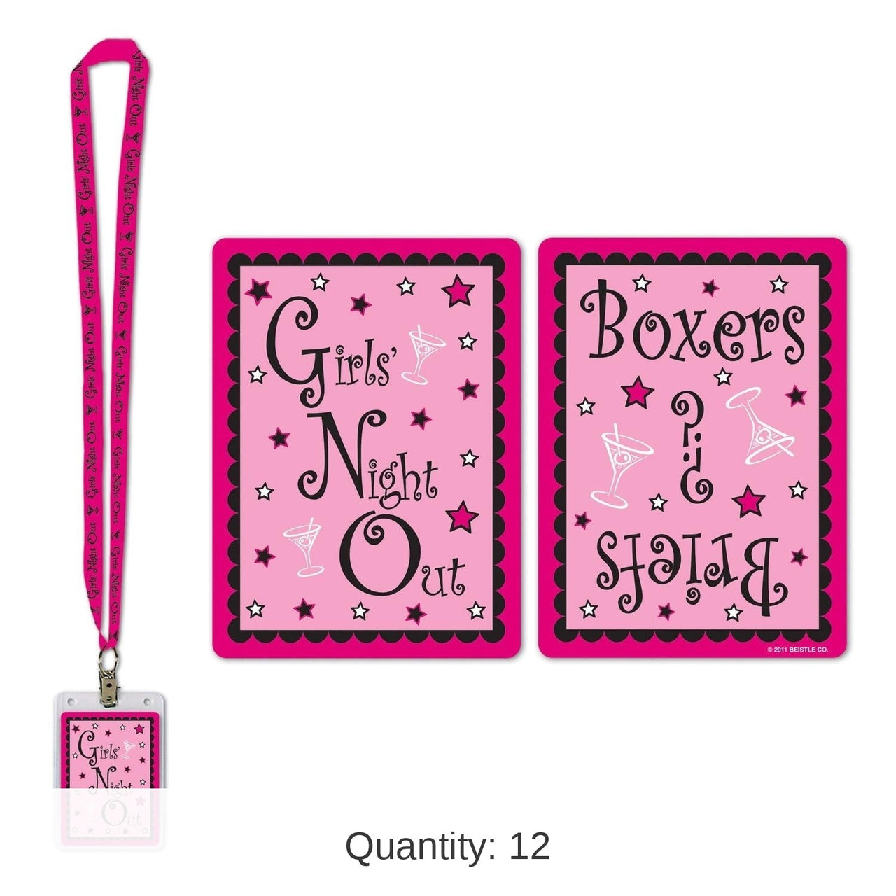 12 Pack Bulk Bachelorette Party Girls' Night Out Party Pass