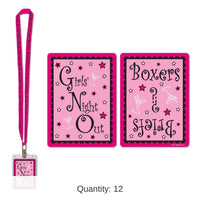 12 Pack Bulk Bachelorette Party Girls' Night Out Party Pass