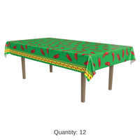 12 Pack Bulk Fiesta Chili Pepper Tablecover