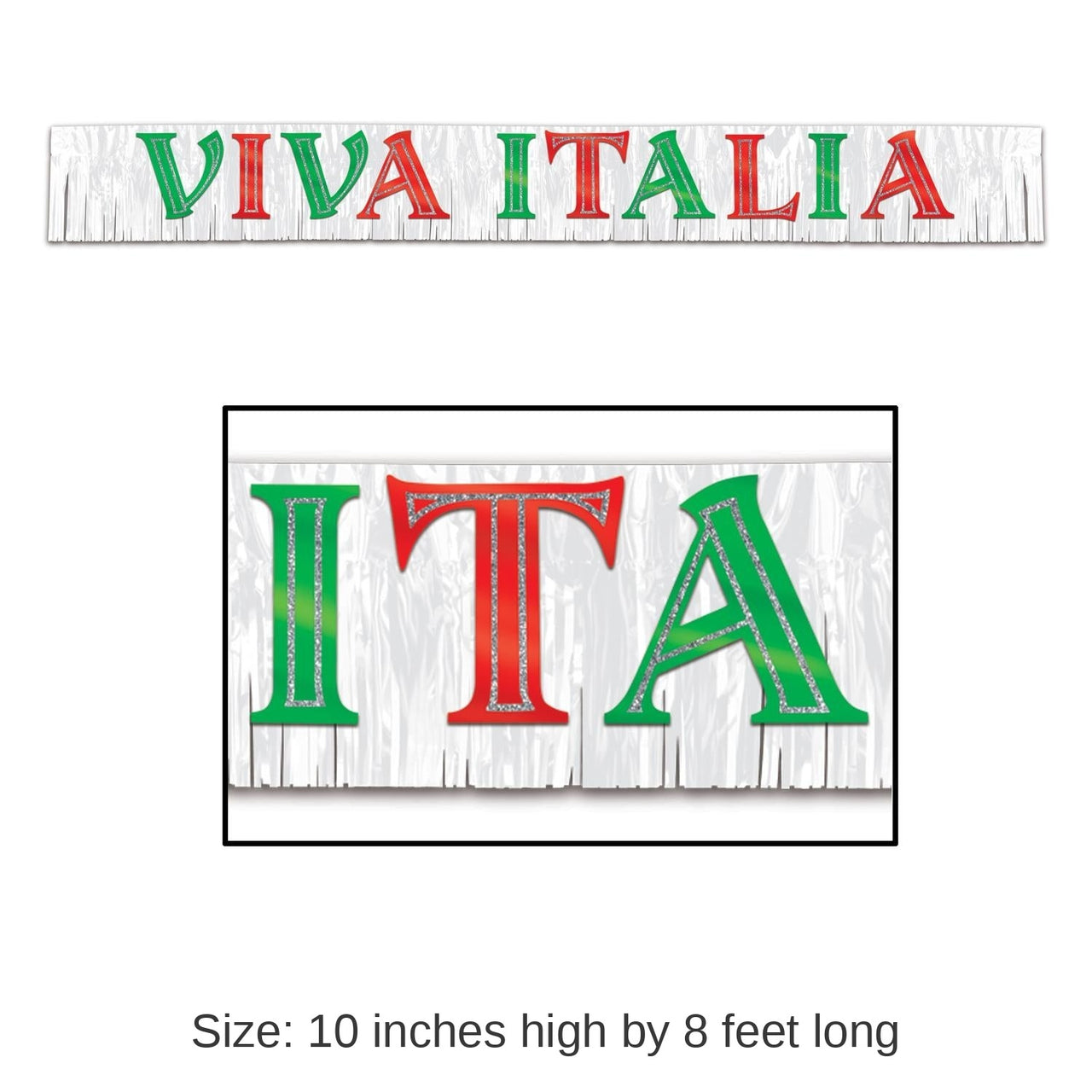 6 Pack Bulk Metallic Viva Italia Party Banner