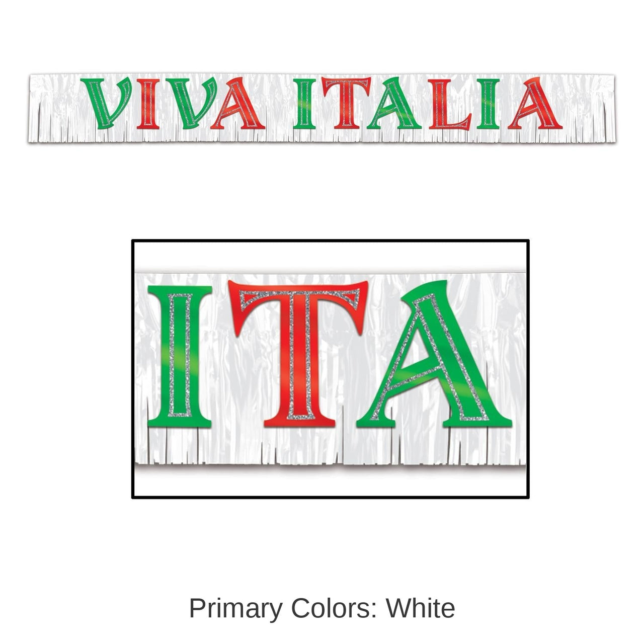 6 Pack Bulk Metallic Viva Italia Party Banner