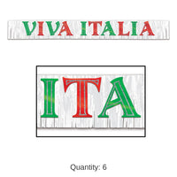 6 Pack Bulk Metallic Viva Italia Party Banner