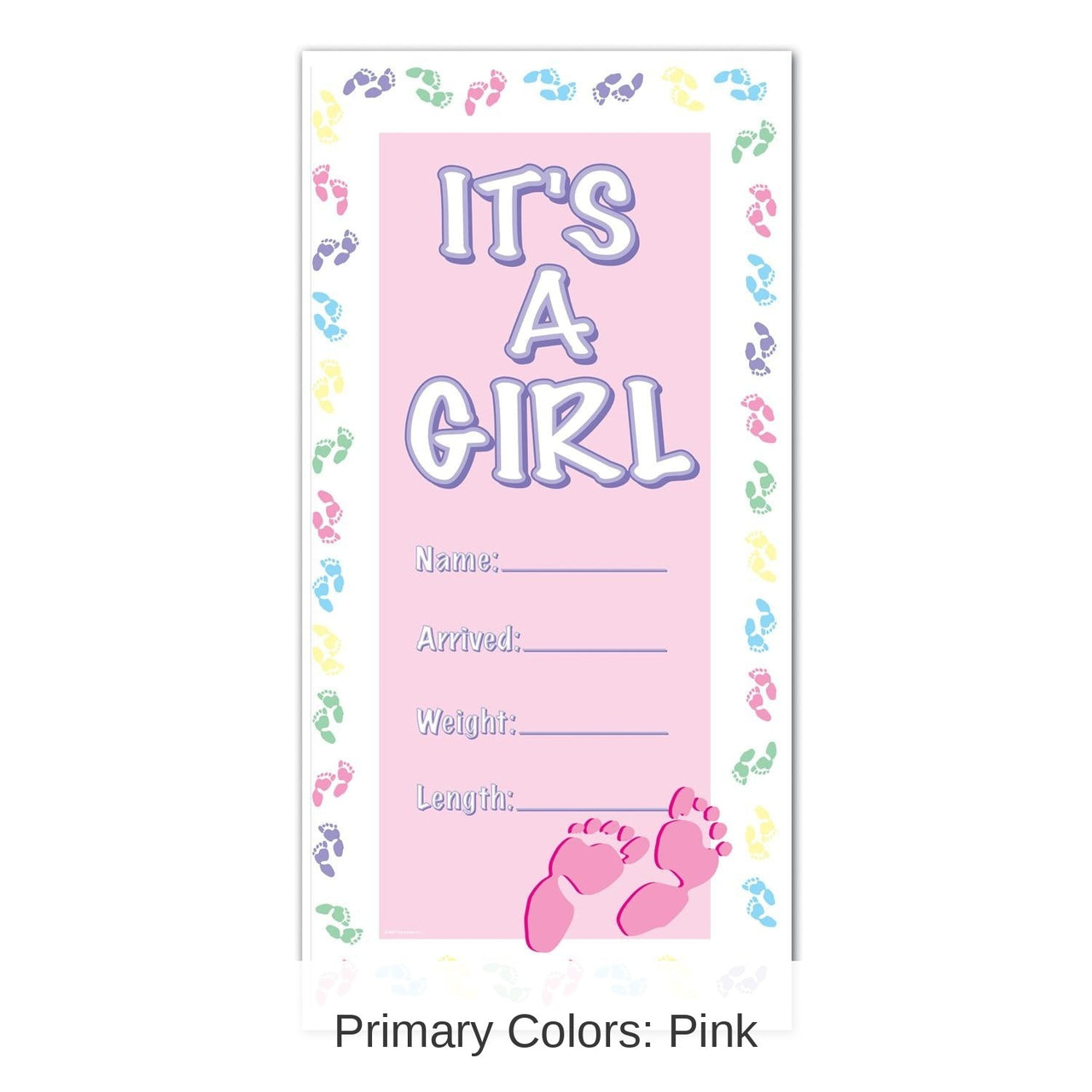 12 Pack Bulk It's A Girl Door Cover
