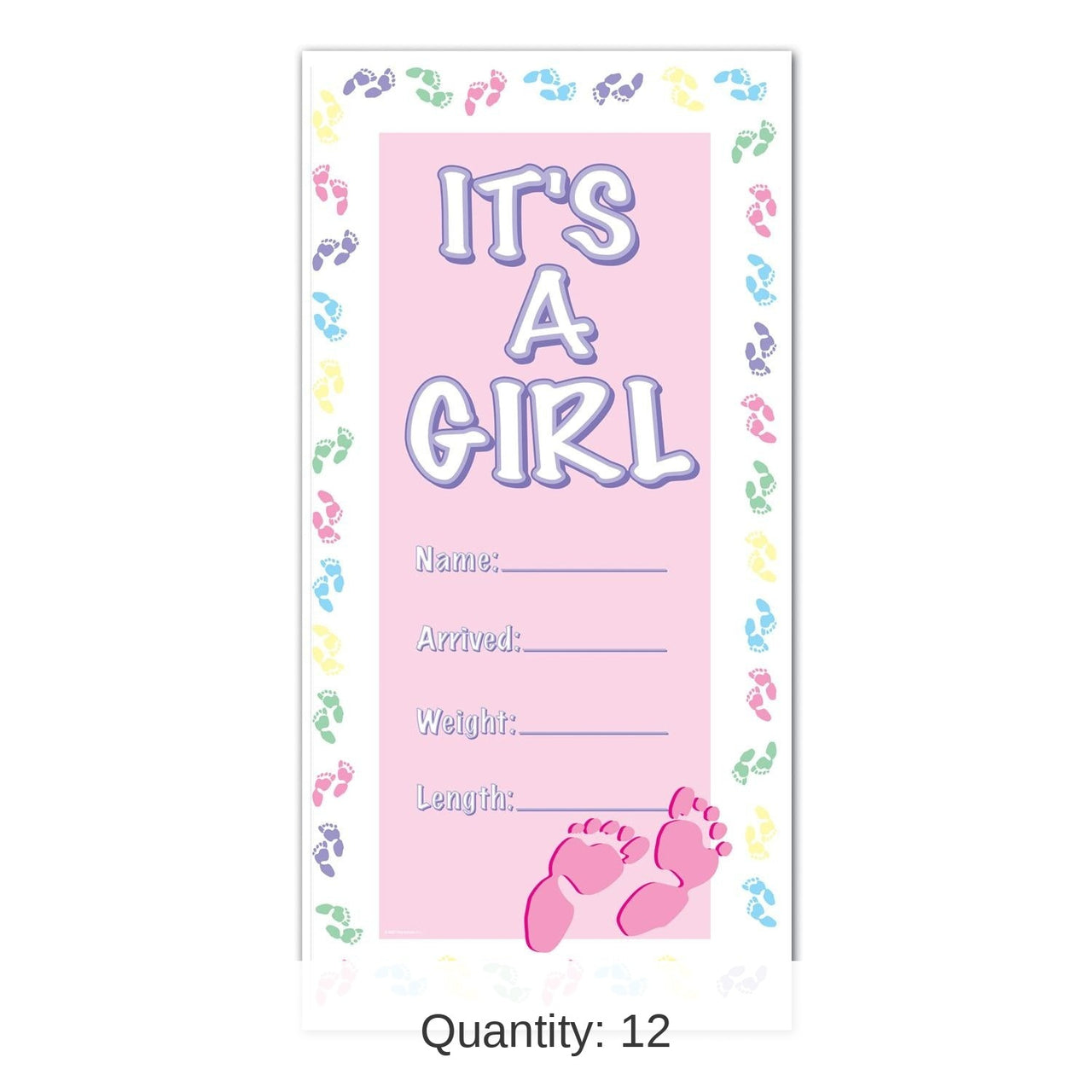 12 Pack Bulk It's A Girl Door Cover