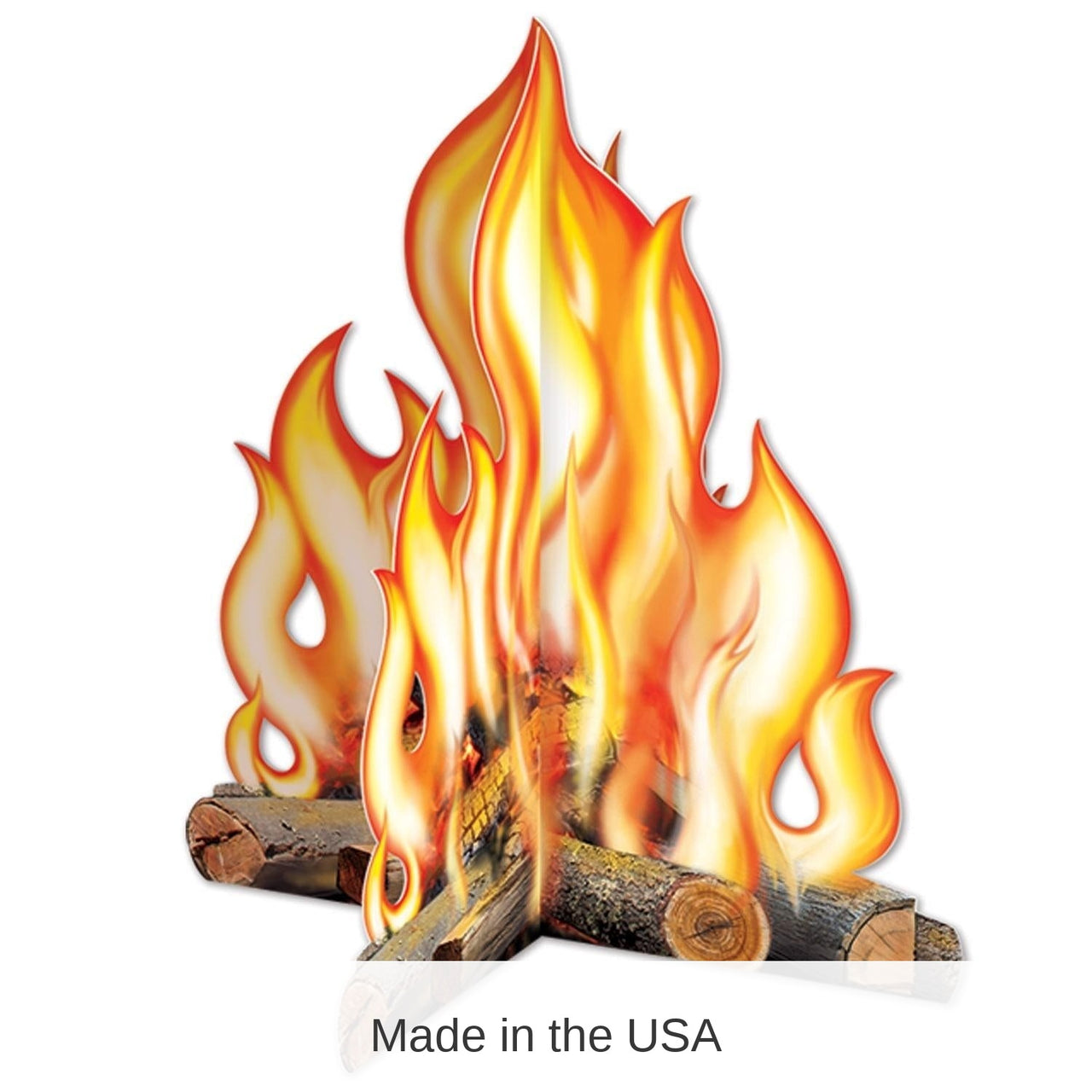 12 Pack Bulk 3-D Campfire Party Centerpiece