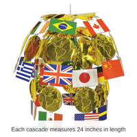 12 Pack Bulk International Flag Party Cascade