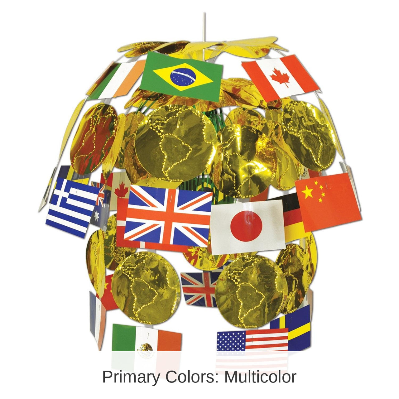 12 Pack Bulk International Flag Party Cascade