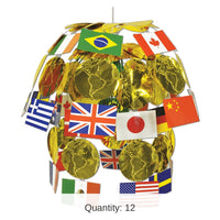12 Pack Bulk International Flag Party Cascade