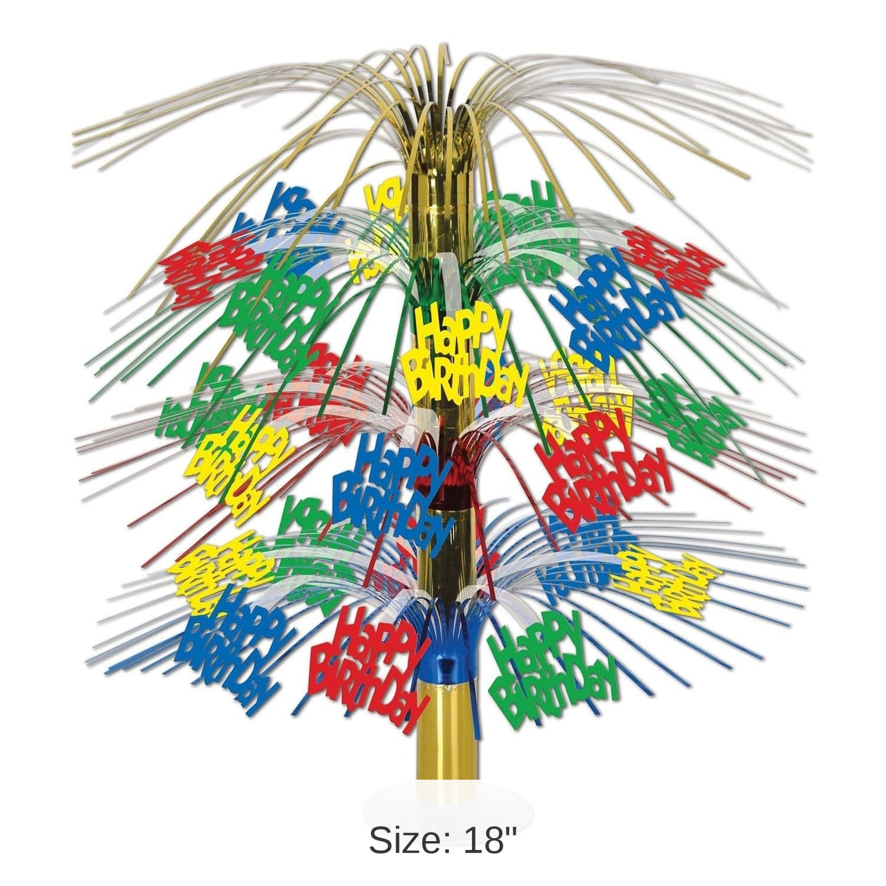 6 Pack Bulk Happy Birthday Party Cascade Centerpiece