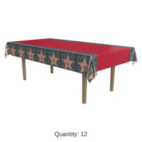 12 Pack Bulk Red Carpet Star Party Tablecover