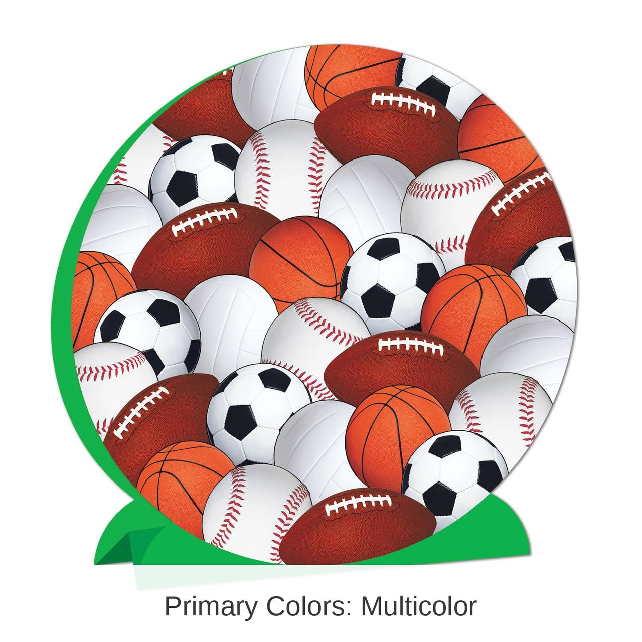12 Pack Bulk 3-D Sports Party Centerpiece