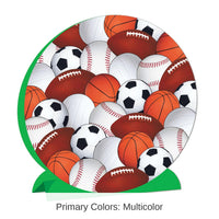 12 Pack Bulk 3-D Sports Party Centerpiece