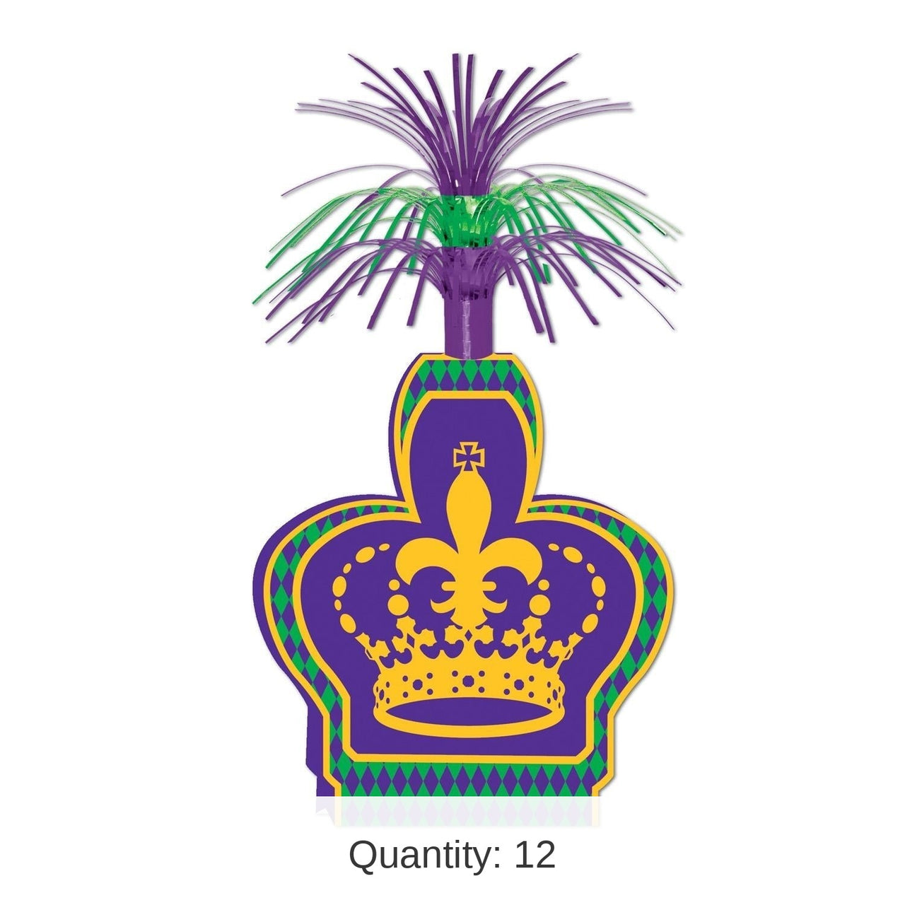 12 Pack Bulk Mardi Gras Centerpiece