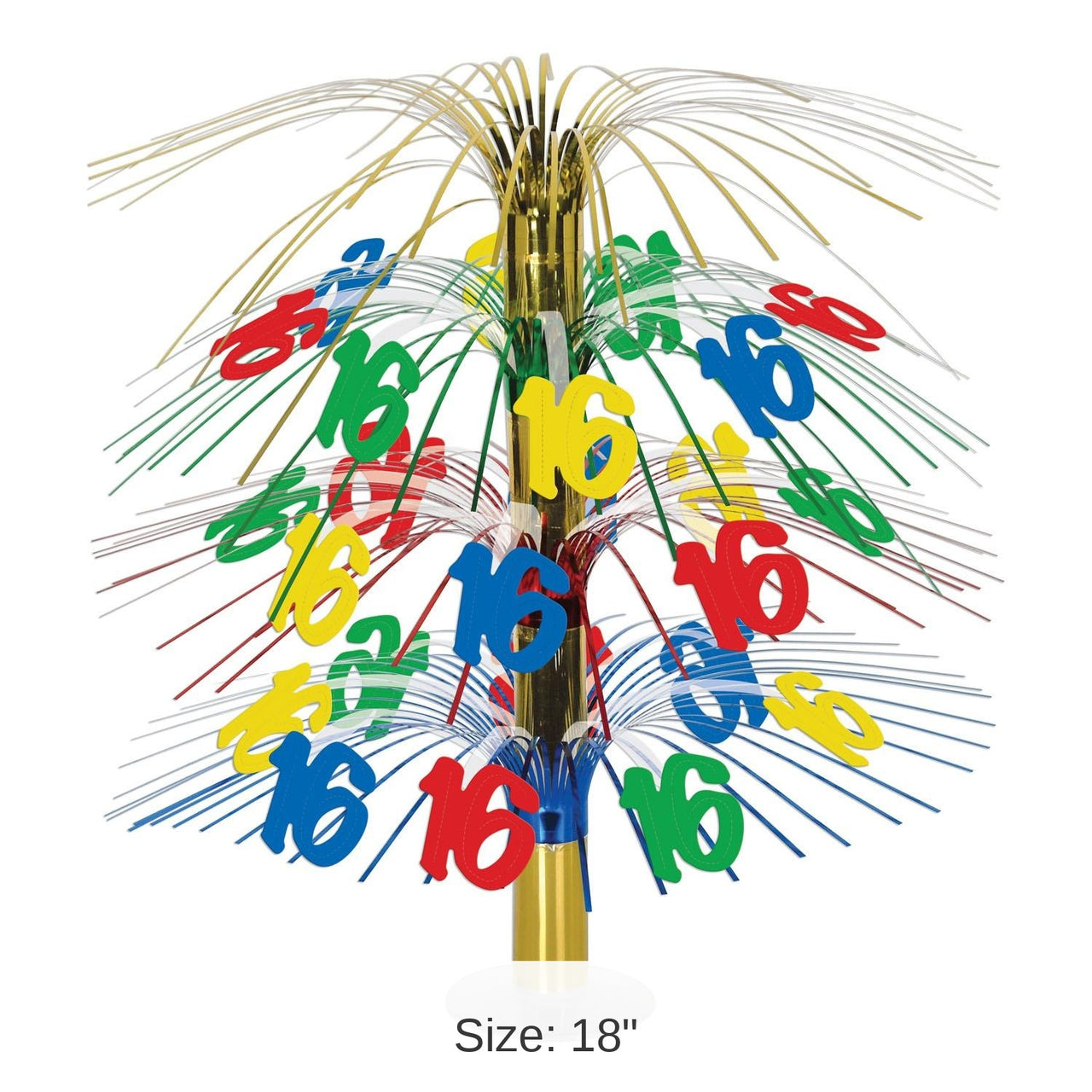 6 Pack Bulk 16th Birthday Party Cascade Centerpiece