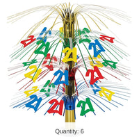 6 Pack Bulk 21st Birthday Party Cascade Centerpiece