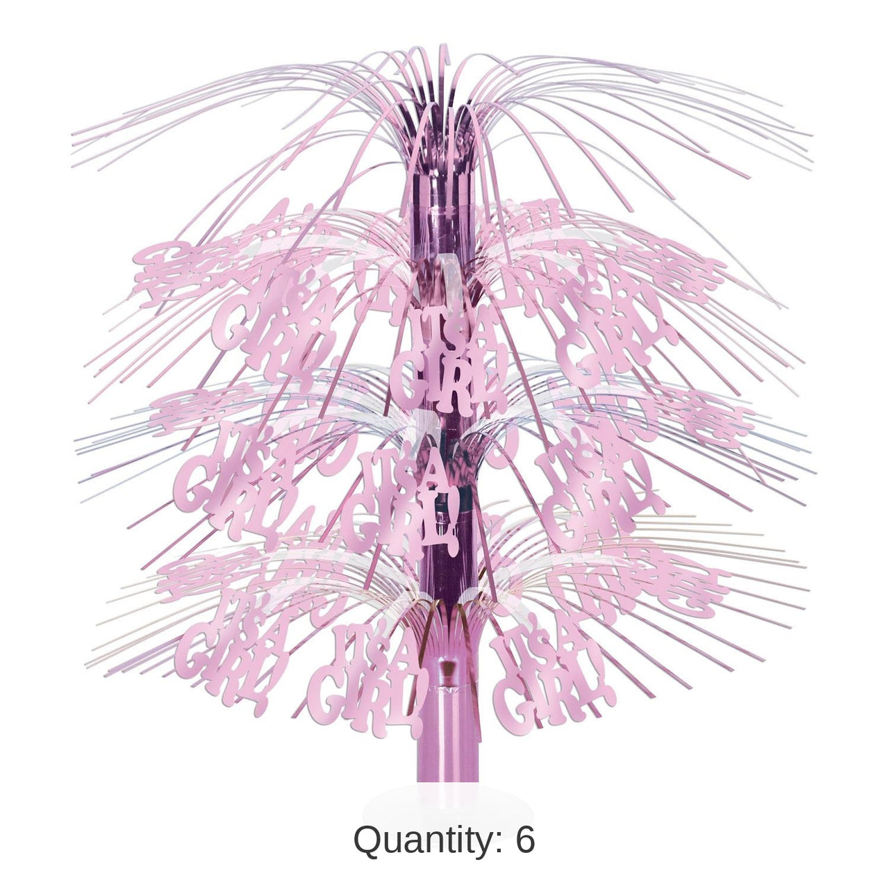 6 Pack Bulk It's A Girl! Cascade Centerpiece