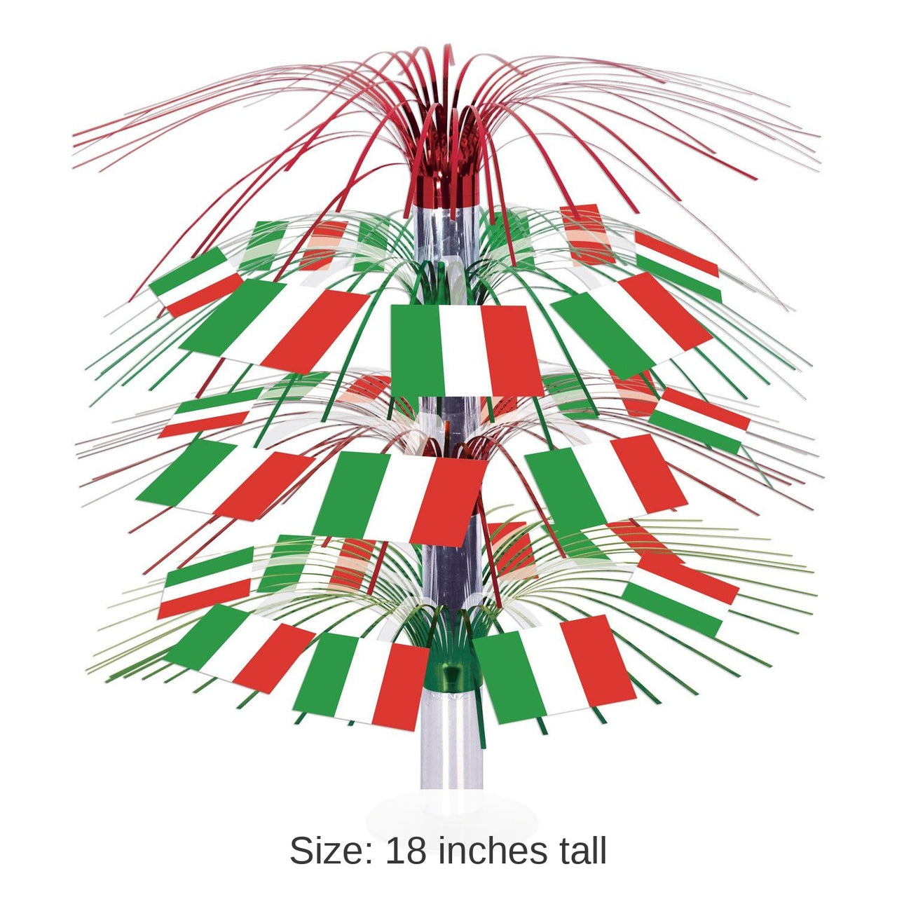 6 Pack Bulk Italian Flag Cascade Party Centerpiece