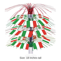 6 Pack Bulk Italian Flag Cascade Party Centerpiece