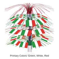6 Pack Bulk Italian Flag Cascade Party Centerpiece