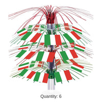 6 Pack Bulk Italian Flag Cascade Party Centerpiece