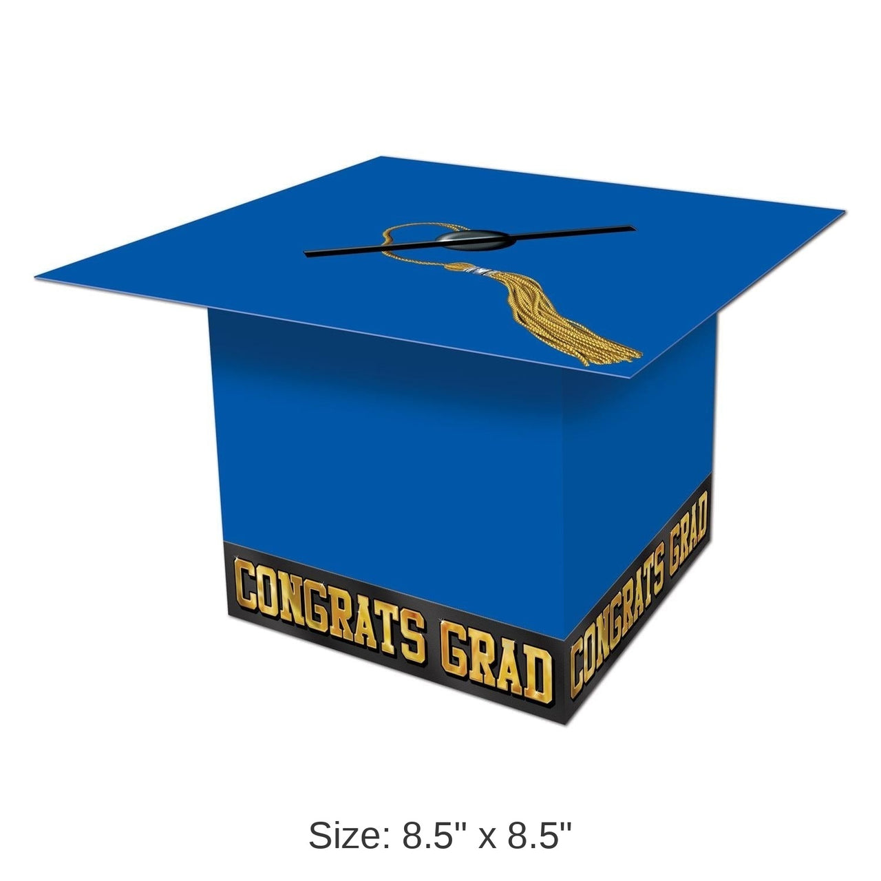 congrats grad cards bulk Bulk 6 Pack Grad Cap Graduation Party Card Box - blue