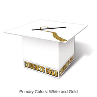 6 Pack Bulk Grad Cap Graduation Party Card Box - white
