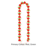 12 Pack Bulk Luau Party Rose Fabric Lei