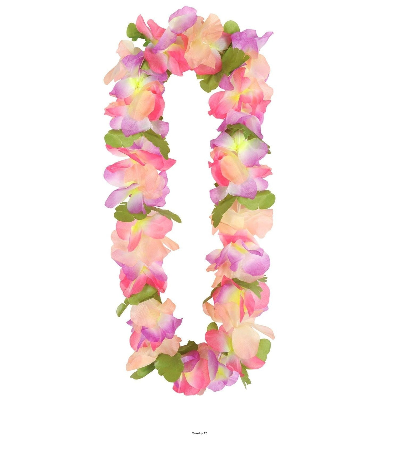 12 Pack Bulk Luau Party Silk 'N Petals Tropical Garden Lei