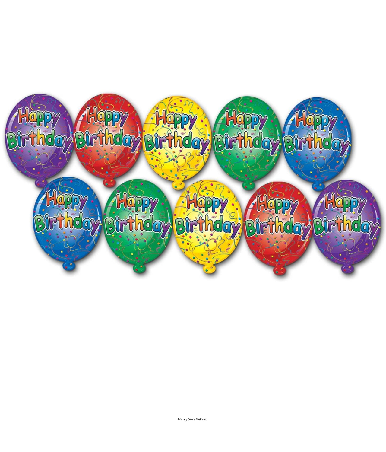 240 Pack Bulk Mini Happy Birthday Party Cutouts
