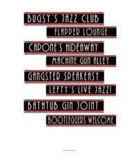 48 Pack Bulk Gangster Street Sign Party Cutouts