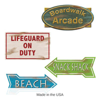48 Pack Bulk Luau Party Beach Sign Cutouts
