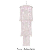 6 Pack Bulk 3-Tier (1-Ply) Shimmering Chandelier Wedding Decoration - opalescent